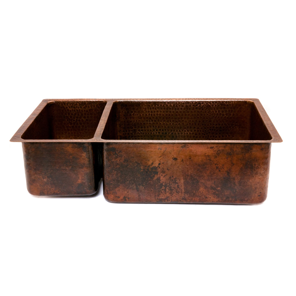 Premier 33" Hammered Undermount Kitchen 25/75 Sink K25DB33199