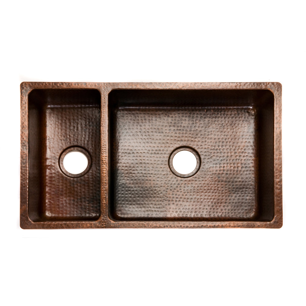 Premier 33" Hammered Undermount Kitchen 25/75 Sink K25DB33199