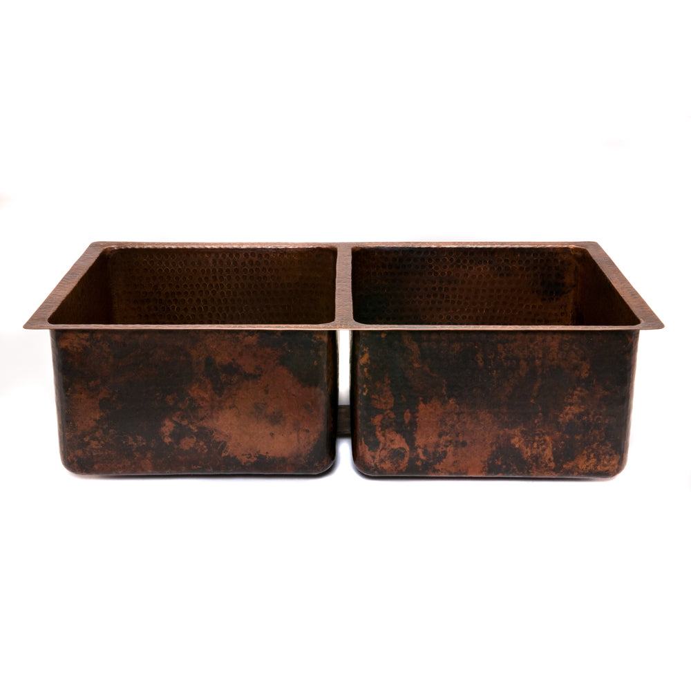 Premier 33" Hammered Undermount Kitchen 50/50 Sink K50DB33199