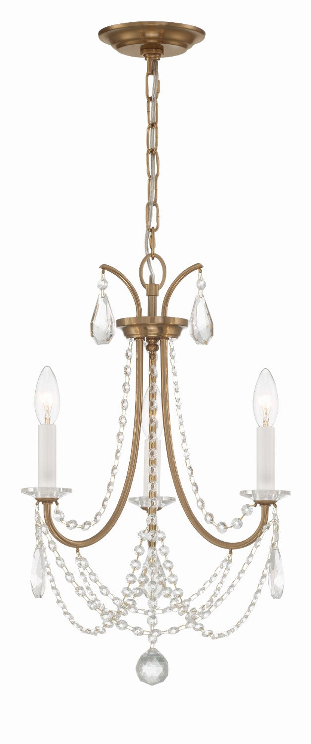 Crystorama KAR-90903-CL-MWP Karrington 3 Light Mini Chandelier - Parent