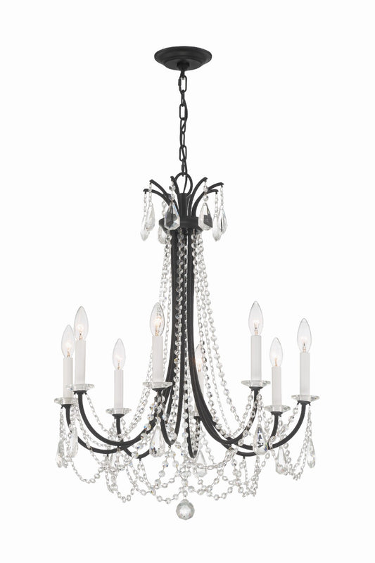Crystorama KAR-90908-CL-MWP Karrington 8 Light Chandelier