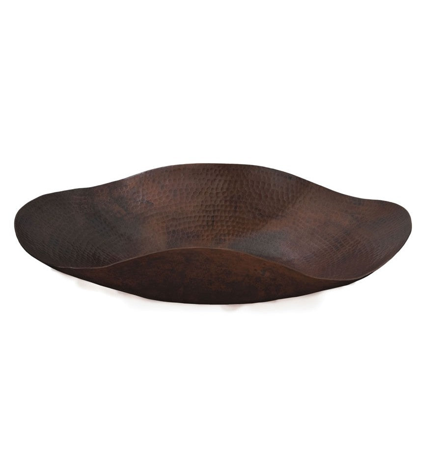 Thompson Traders KBC Limited Editions Bath Karma Wavy Oval Handcrafted Copper Black Copper
