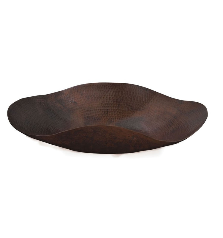 Thompson Traders KBC Limited Editions Bath Karma Wavy Oval Handcrafted Copper Black Copper