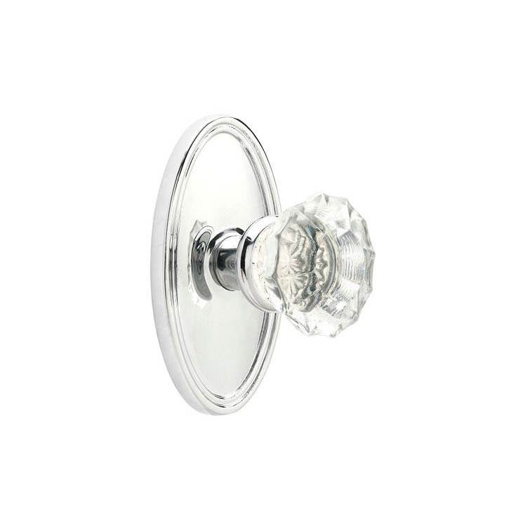 Emtek 8220AS Privacy , Oval Rosette , Astoria Crystal Knob - Parent