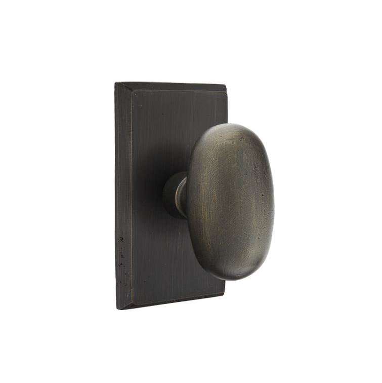 Emtek 7211BZEG Privacy , No.6 Rosette , Bronze Egg Knob - Parent