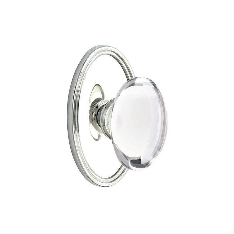 Emtek 8120HT Passage , Oval Rosette , Hampton Crystal Knob - Parent