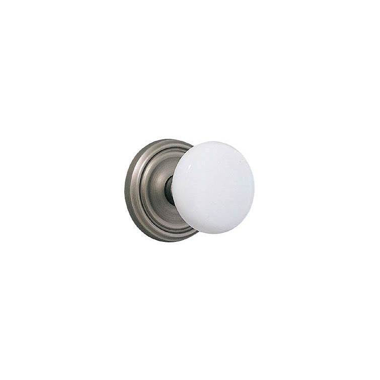 Emtek 8200IW Privacy , Regular Rosette , Ice White Knob - Parent
