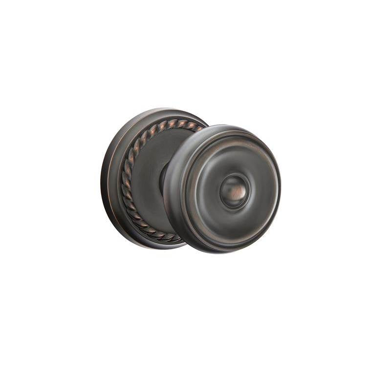 Emtek C8101W Concealed , Passage , Rope Rosette , Waverly Knob - Parent