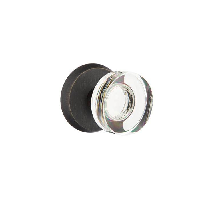 Emtek C7206MDC Concealed , Privacy , No.2 Rosette , Modern Disc Crystal Knob - Parent