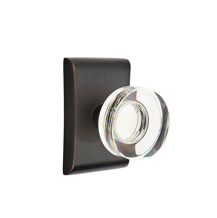 Emtek C5211MDC Concealed , Privacy , Neos Rosette , Modern Disc Crystal Knob - Parent