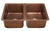 Thompson Traders KDU-3120AH Monterosso Renovation Kitchen Double Bowl Hand Hammered Copper Antique Copper