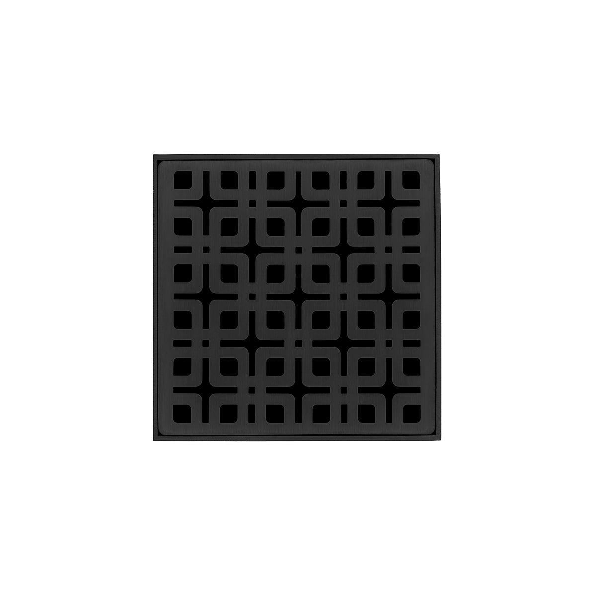 Infinity Drain KD 4-2I 4” x 4” KD 4 - Strainer - Link Pattern & 2" Throat w/Cast Iron Drain Body 2” Outlet