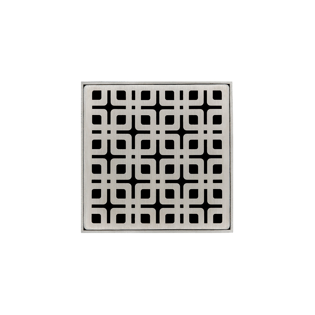 Infinity Drain KD 4-2I 4” x 4” KD 4 - Strainer - Link Pattern & 2" Throat w/Cast Iron Drain Body 2” Outlet
