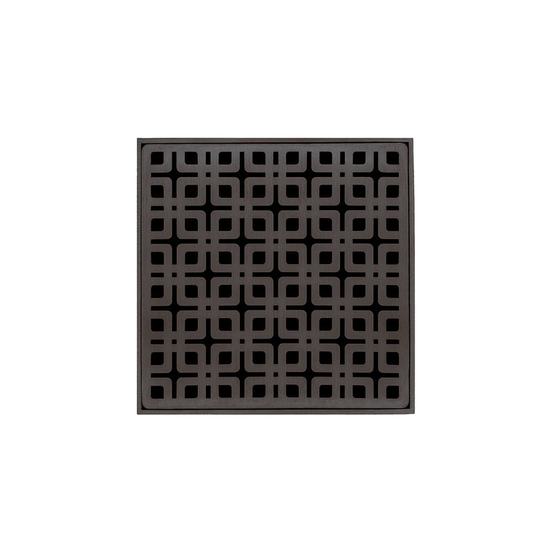 Infinity Drain KD 5-2A 5” x 5” KD 5 - Strainer - Link Pattern & 2" Throat w/ABS Drain Body 2” Outlet