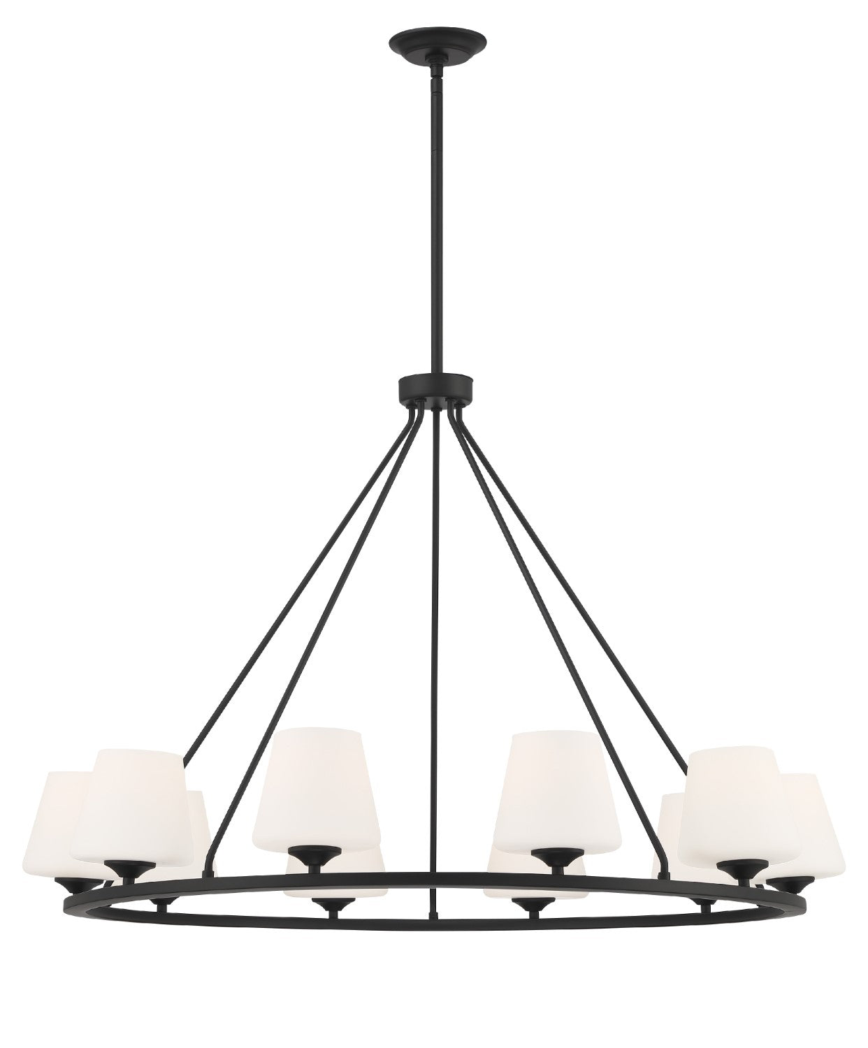 Crystorama KEE-A3009-MK Keenan 10 Light Chandelier - Matte Black