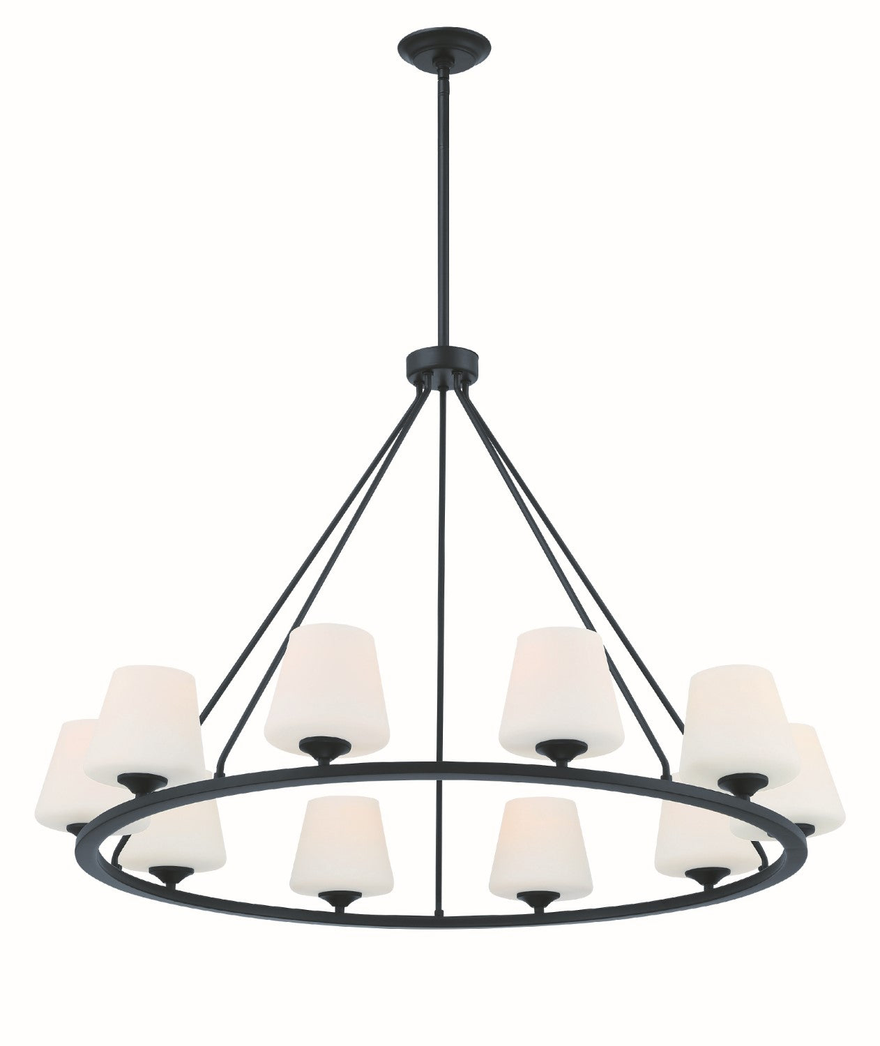 Crystorama KEE-A3009-MK Keenan 10 Light Chandelier - Matte Black