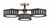 Crystorama KEN-8300-VG-BF Kendal 6 Light Ceiling Mount - Vibrant Gold and Black Forged