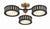 Crystorama KEN-8300-VG-BF Kendal 6 Light Ceiling Mount - Vibrant Gold and Black Forged