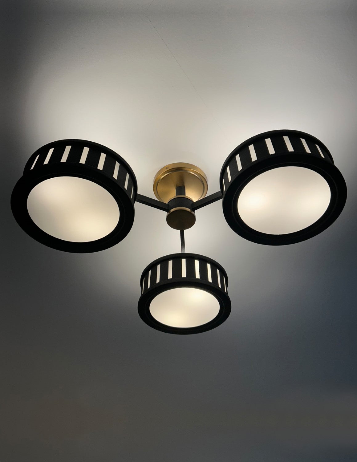 Crystorama KEN-8300-VG-BF Kendal 6 Light Ceiling Mount - Vibrant Gold and Black Forged