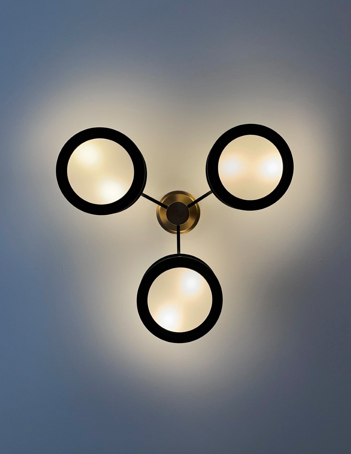 Crystorama KEN-8300-VG-BF Kendal 6 Light Ceiling Mount - Vibrant Gold and Black Forged