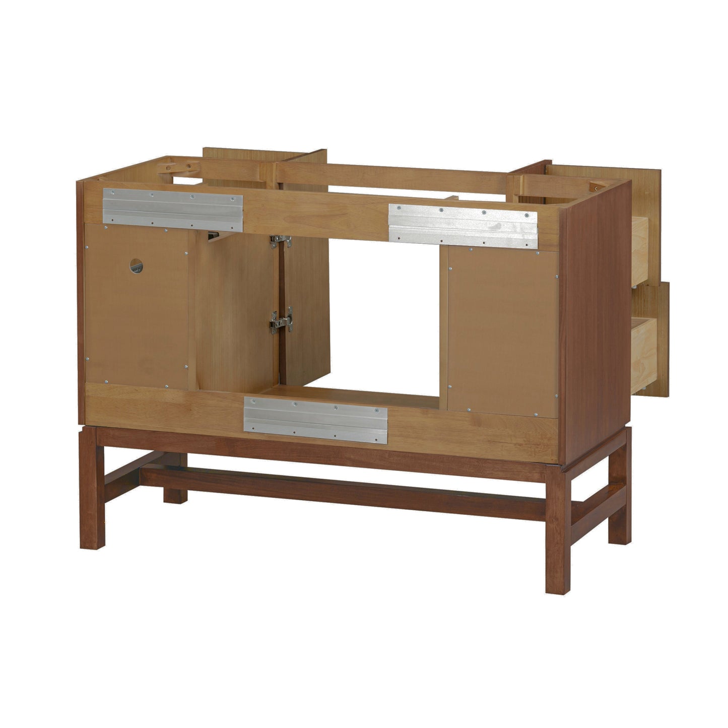 Avanity KENZO-VS47-WA Kenzo 47 In. Single Sink Bathroom Vanity In Walnut With White Solid Surface Top