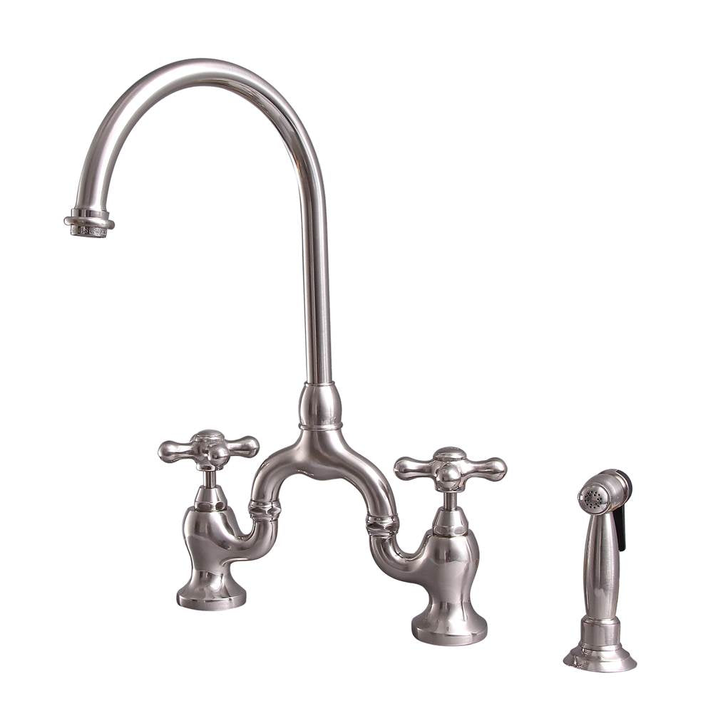Barclay KFB504-MC2 Banner Kitchen Bridge Faucet Widespread idespray and Metal Cros Han - Parent