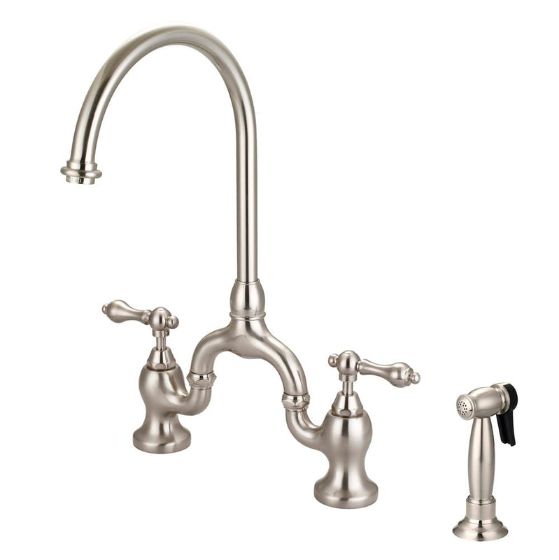 Barclay KFB504-ML Banner Kitchen Bridge Faucet Widespread idespray and Metal Lever Han - Parent