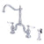 Barclay KFB506-PL Carlton Kitchen Bridge Faucet Sidespray and Porc lever Holder