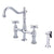 Barclay KFB508-MC Emral Kitchen Bridge Faucet Sidespray and Metal Cross Holder