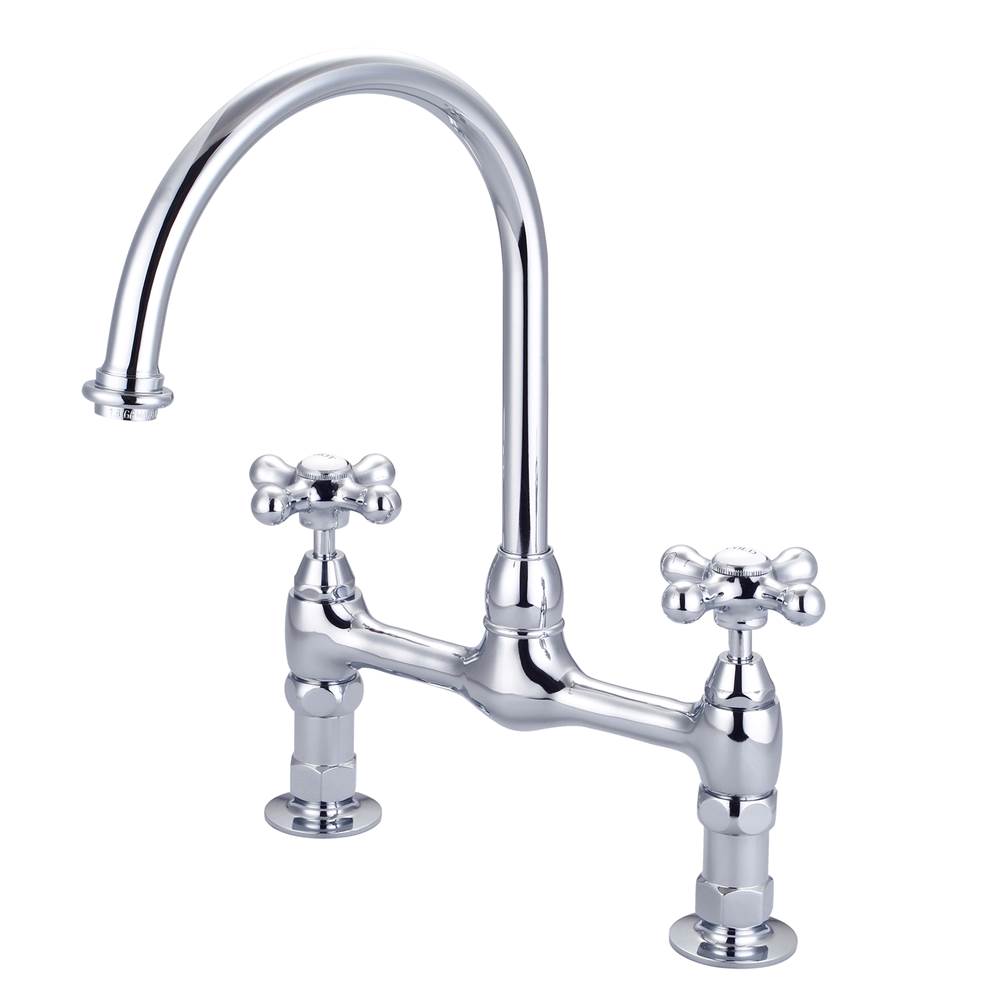 Barclay KFB510-MC Harding Kitchen Bridge Faucet Metal Cross Handles