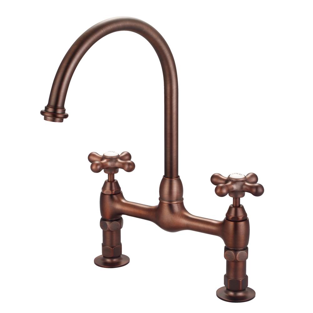 Barclay KFB510-MC Harding Kitchen Bridge Faucet Metal Cross Handles