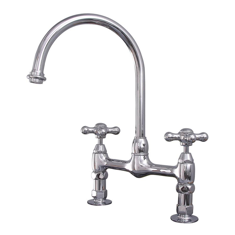 Barclay KFB510-MC2 Harding Kitchen Bridge Faucet Metal Cross Handles