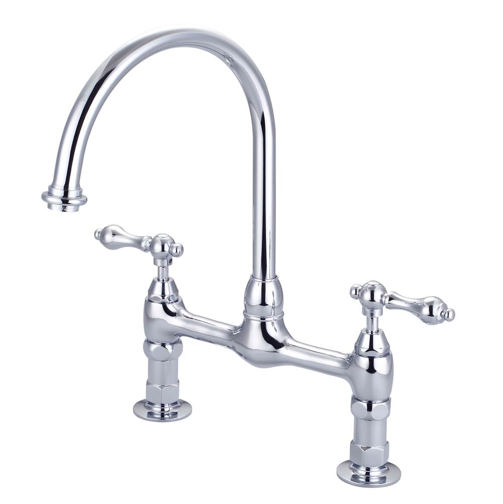 Barclay KFB510-ML Harding Kitchen Bridge Faucet Metal Lever Handles