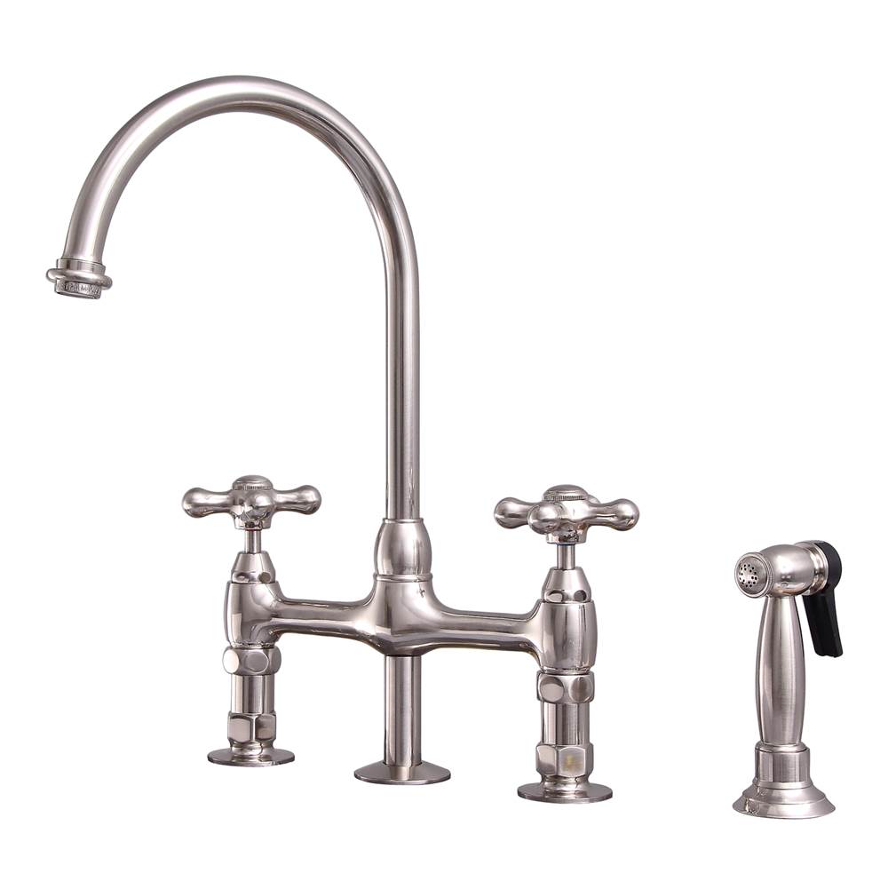 Barclay KFB512-MC2 Harding Kitchen Bridge Faucet Sidespray and Metal Cross Holder - Parent