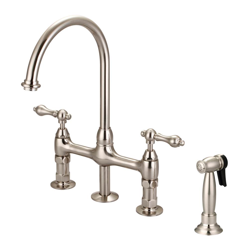 Barclay KFB512-ML Harding Kitchen Bridge Faucet Sidespray and Metal Lever Holder - Parent