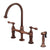 Barclay KFB512-ML Harding Kitchen Bridge Faucet Sidespray and Metal Lever Holder