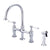 Barclay KFB512-PL Harding Kitchen Bridge Faucet Sidespray and Porc Lever Holder