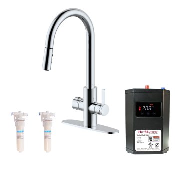 Westbrass KH41AK HotMaster 4 in 1 Dual Function Pull Down Kitchen Faucet Appliance with Filtered DigiHot Instant Hot Tank with Pure Water Filter - Parent