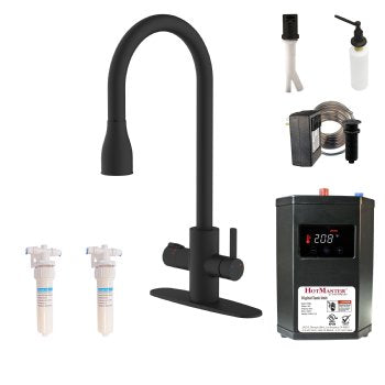 Westbrass KH41AKC HotMaster 4 in 1 Dual Function Pull Down Kitchen Faucet Appliance Kit with Filters - Parent