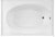 Hydro Systems Studio Collection KON6018GWP-RH Kona 60" x 42" x 18" Gel Coat Tub w/Whirlpool System - Right Hand - Parent