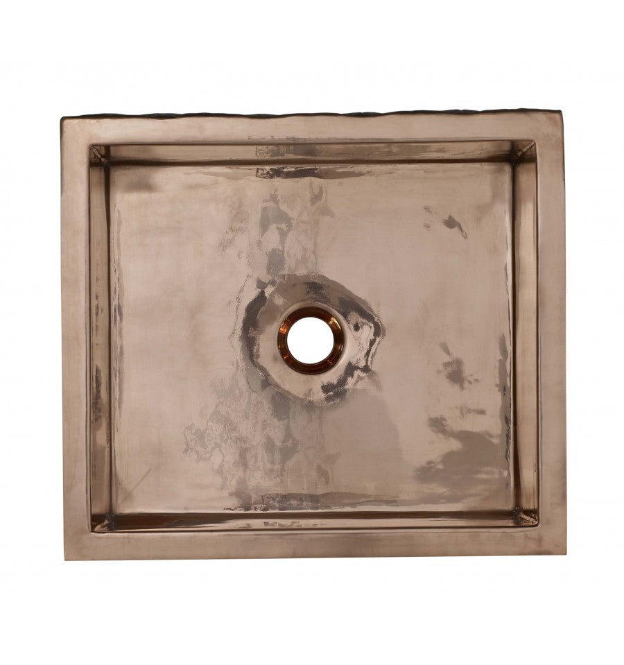 Thompson Traders KPA-1715C Cordate Petit Lucca Legacy Kitchen Rectangular bar prep sink Int: Rose Gold/Ext: Black Nickel