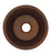 Thompson Traders KPU-1708BC Napoli Legacy Kitchen Round Hand Hammered Copper Prep Sink Black Copper