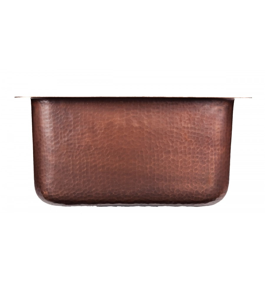Thompson Traders KPU-1715HA Como Renovation Kitchen Rect.  Hand Hammered Copper Prep-Sink  Antique Copper