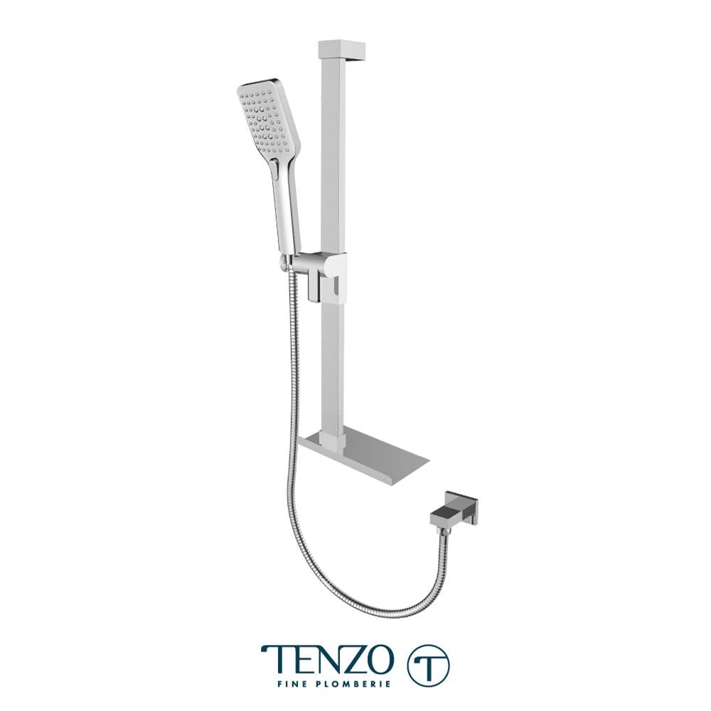 Tenzo KRDT-34124-CR Sliding Bar Kit With Elbow And Shelf Chrome