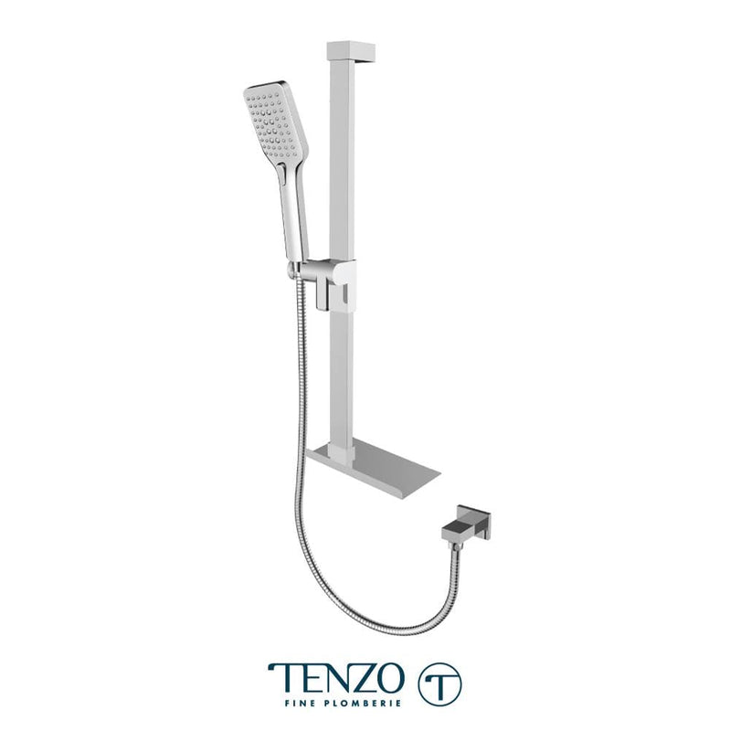 Tenzo KRDT-34124-CR Sliding Bar Kit With Elbow And Shelf Chrome
