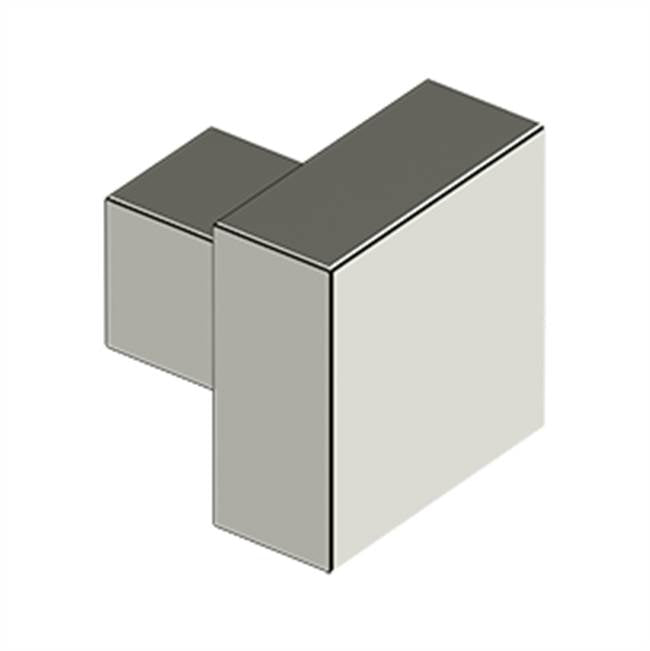 Deltana KS125U MODERN SQUARE KNOB, 1-1/4 x 1-1/4, Solid Brass