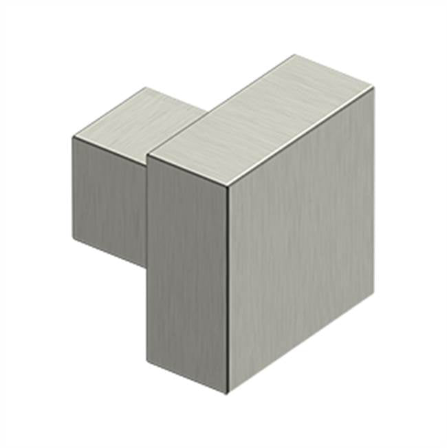 Deltana KS125U MODERN SQUARE KNOB, 1-1/4 x 1-1/4, Solid Brass