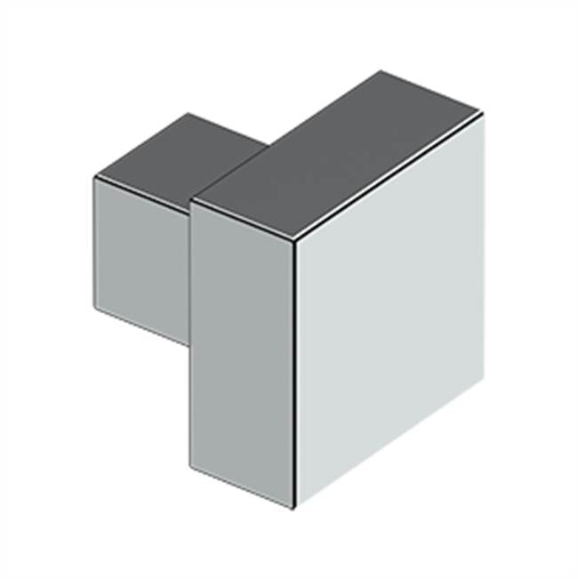 Deltana KS125U MODERN SQUARE KNOB, 1-1/4 x 1-1/4, Solid Brass
