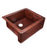 Thompson Traders KSA-2522BC Petite Toscana Legacy Kitchen Hand Hammered Single Bowl Apron Front Sink Black Copper