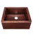 Thompson Traders KSA-2522BC Petite Toscana Legacy Kitchen Hand Hammered Single Bowl Apron Front Sink Black Copper